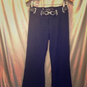 Cache Black stretch jean with belt
